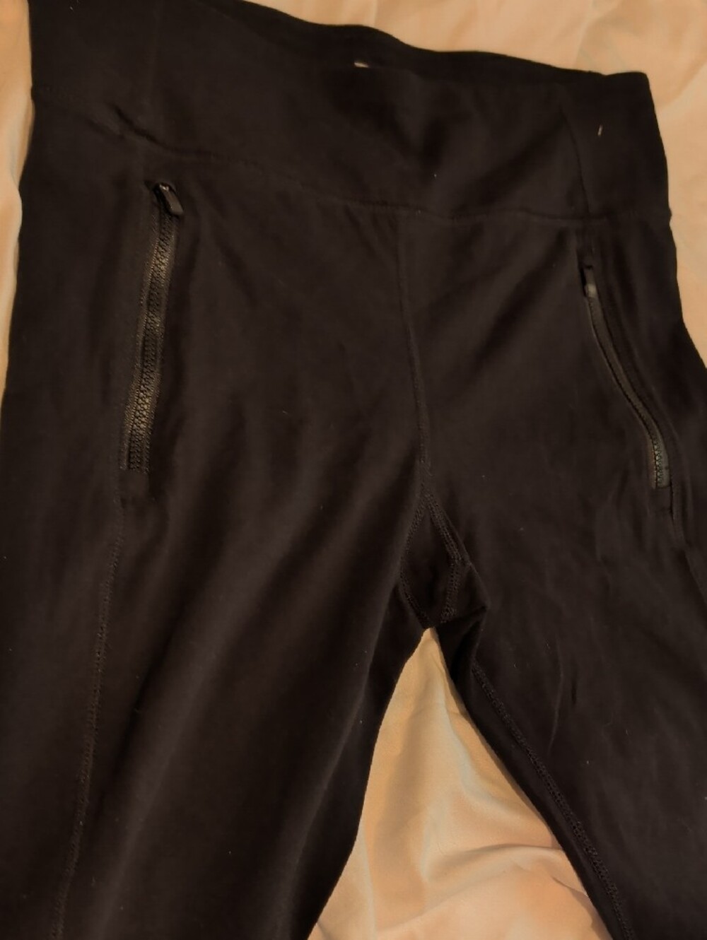 Calvin Klein Black Waistband Leggings With Pockets Small - Picture 2 of 5